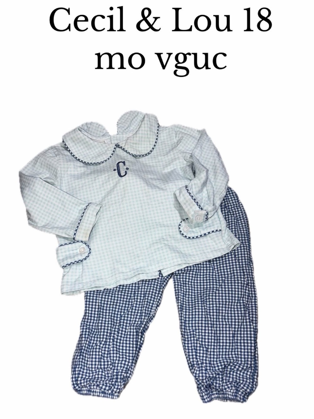 Cecil & Lou C monogram boys outfit